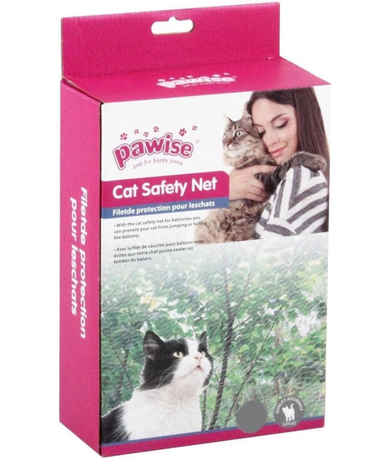 Pawise - Cat Safety Net, Balcony & Window Net With 3x3cm Mesh, For Cats - Olive Green - 6x3m