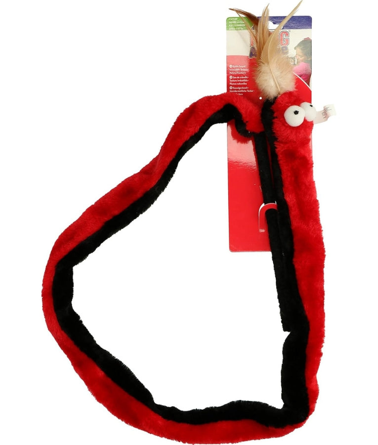 Kong - Snake Teaser, Feather Wand With Rattle, For Cats - 140cm