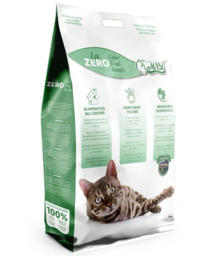 Mr. Cat - Bentonite La Zero Cat Litter, Unscented Clumping With 400% Absorption, For Cats - 10L (8 kg)