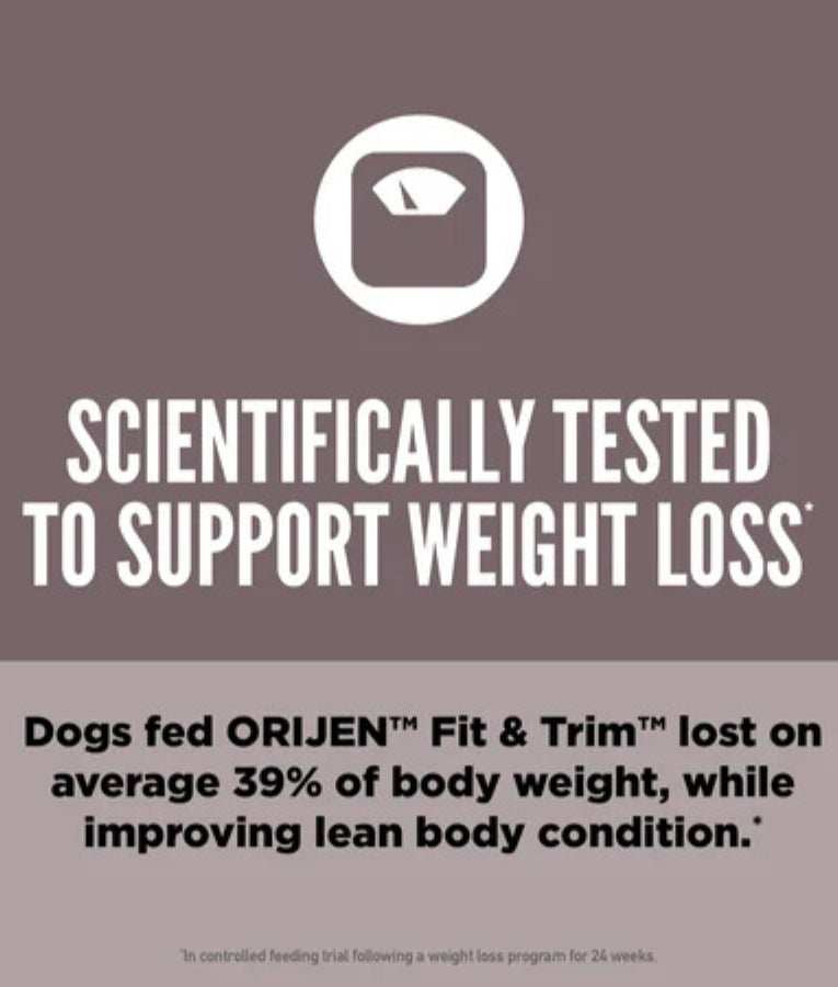 Orijen - Fit & Trim, WholePrey Diet, Weight Control, Adult All Breed Dry Dog Food - 2kg