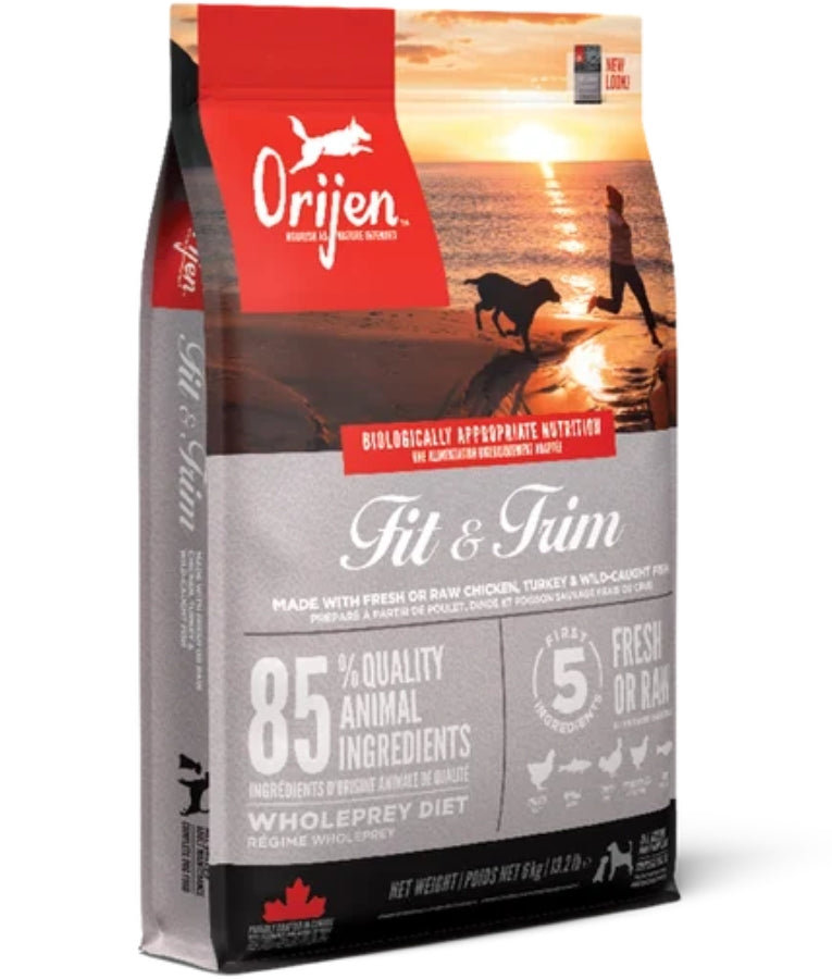 Orijen - Fit & Trim, WholePrey Diet, Weight Control, Adult All Breed Dry Dog Food - 2kg
