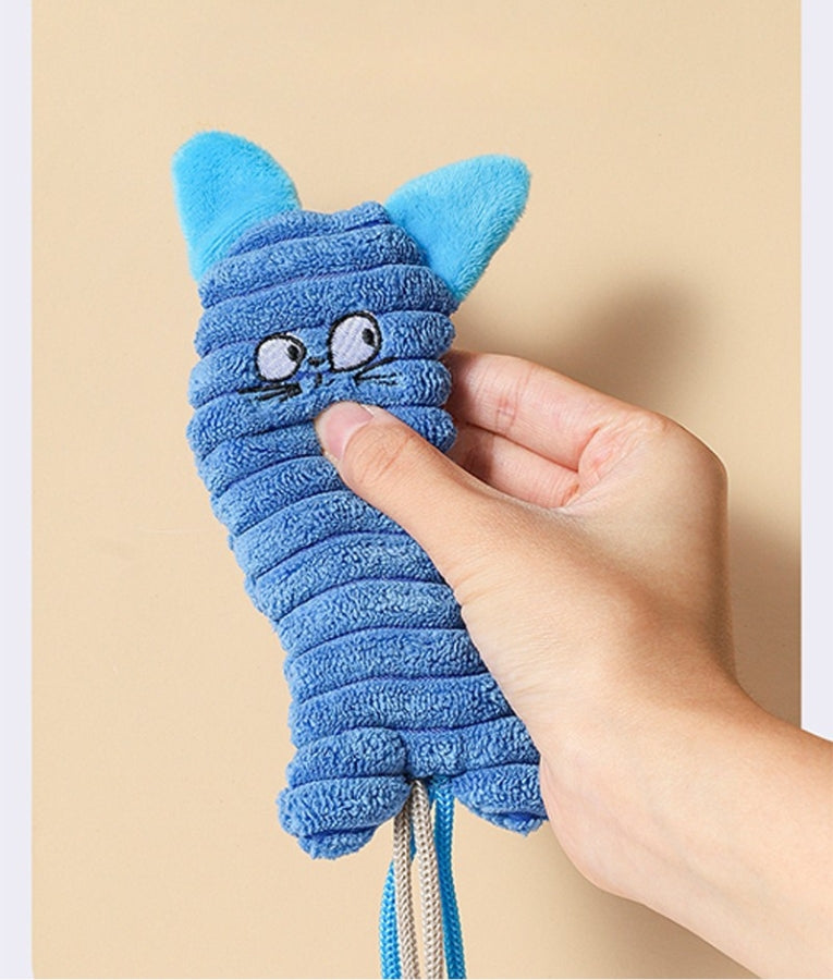 M-Pets - Herby Catnip Toy, Plush Cat-Shaped Design With Catnip Filling, For Cats - 10 x 7 x 1.5 cm