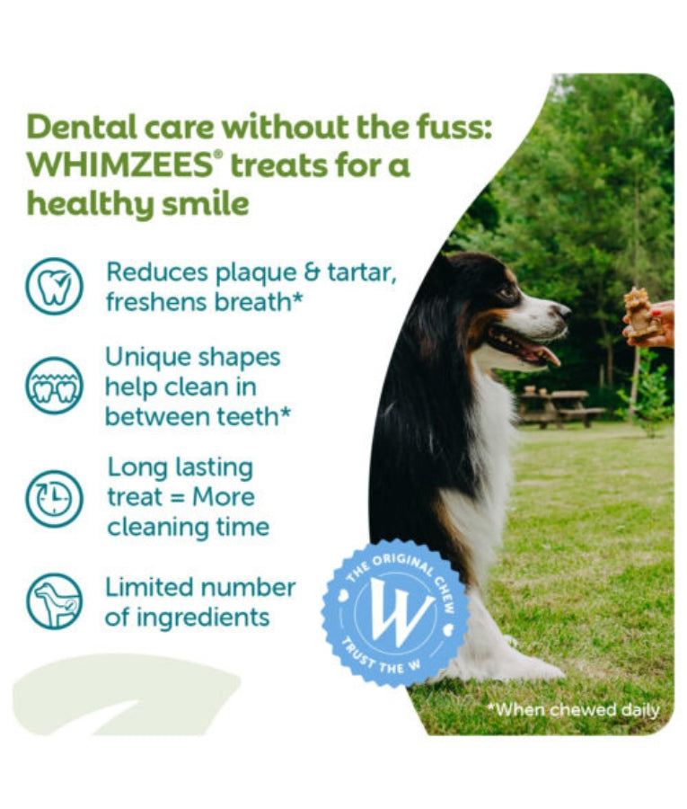 Whimzees - Hedgehog Dental Chew, Grain-Free, Adult, Large Breed, Dog Treats - 360g
