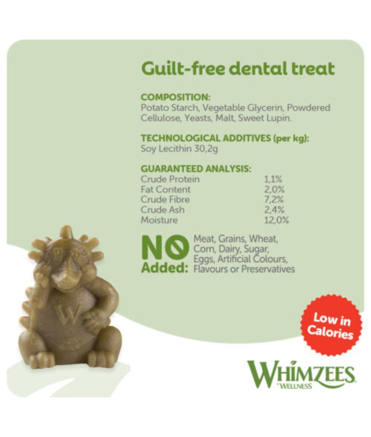 Whimzees - Hedgehog Dental Chew, Grain-Free, Adult, Large Breed, Dog Treats - 360g