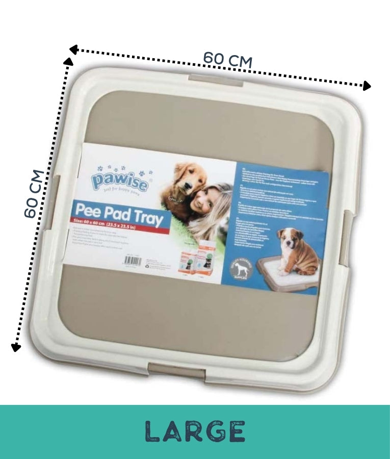 Pawise - Pee Pad Holder Tray for Dogs, Non-Slip, Easy to Clean - Small, Large