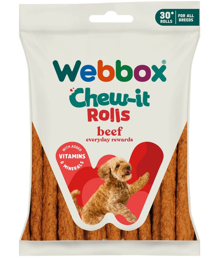 Webbox - Chew-it Rolls With Beef, Wheat-Free, All Life Stages, For Dogs - 30 Rolls (200g)