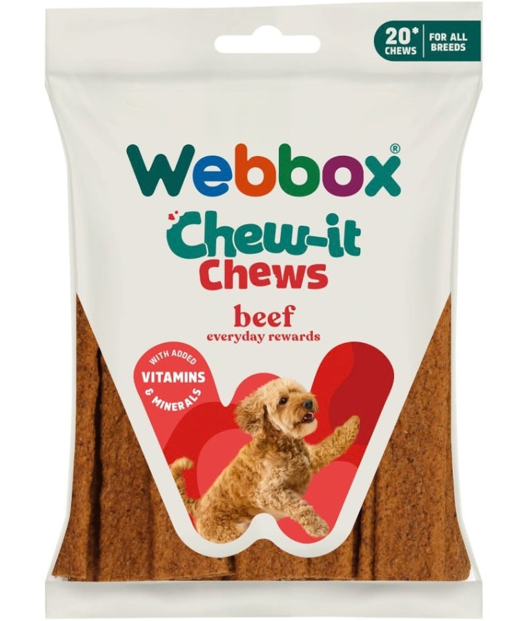 Webbox - Chew-it Chews With Beef, Wheat-Free, All Life Stages, For Dogs - 20 Chews (200g)