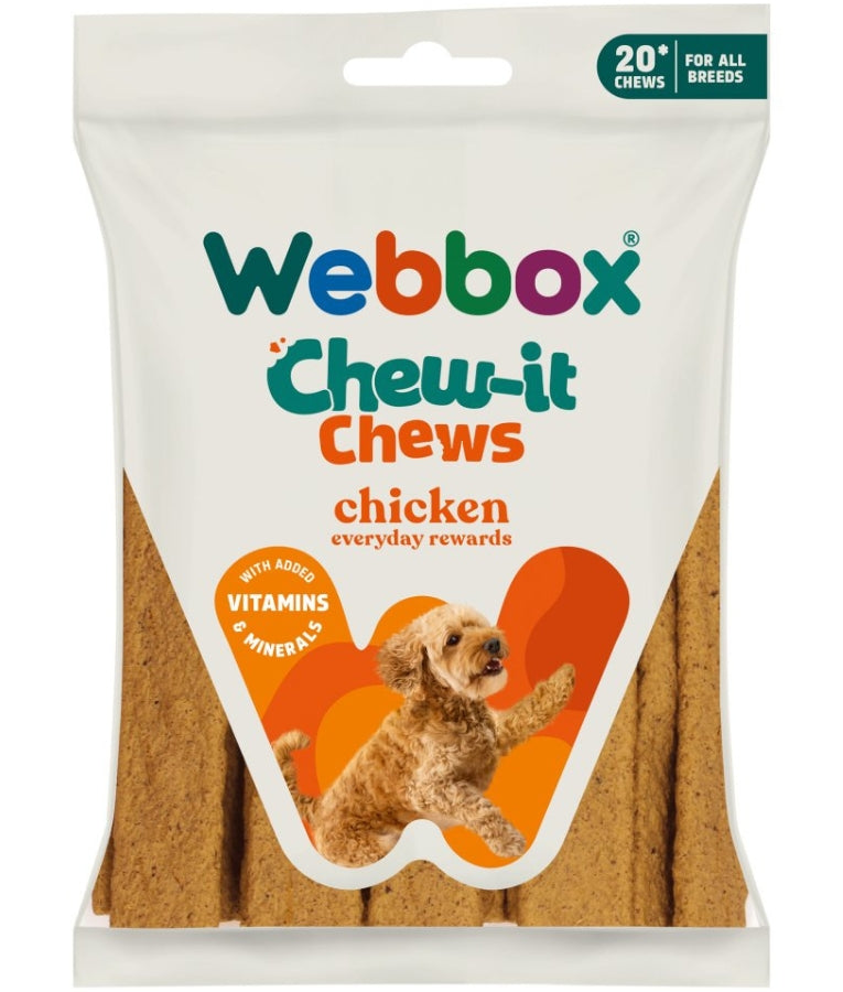 Webbox - Chew-it Chews With Chicken, Wheat-Free, All Life Stages, For Dogs - 20 Chews (200g)
