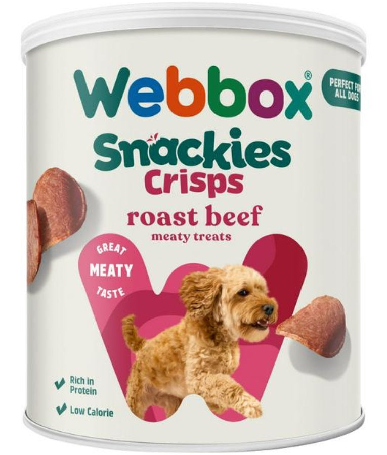 Webbox - Snackies Crisps Roast Beef, High-Protein, Low Calorie, All Life Stages, For Dogs - 35g