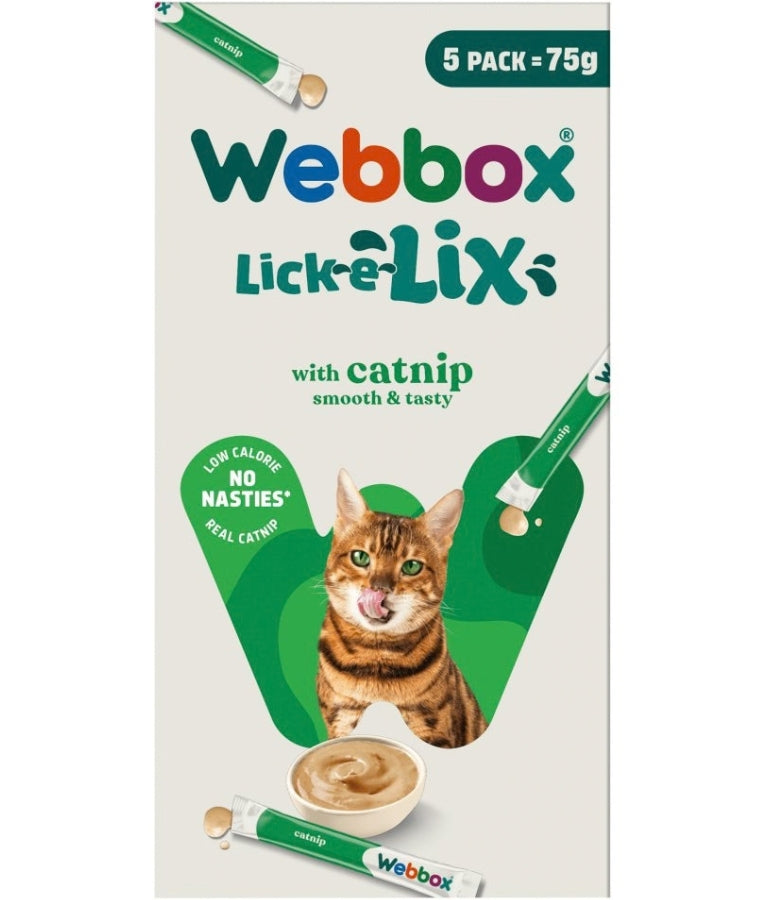 Webbox - Lick-e-Lix With Catnip, Grain-Free, All Life Stages, For Cats - 5 x 15g (75g)