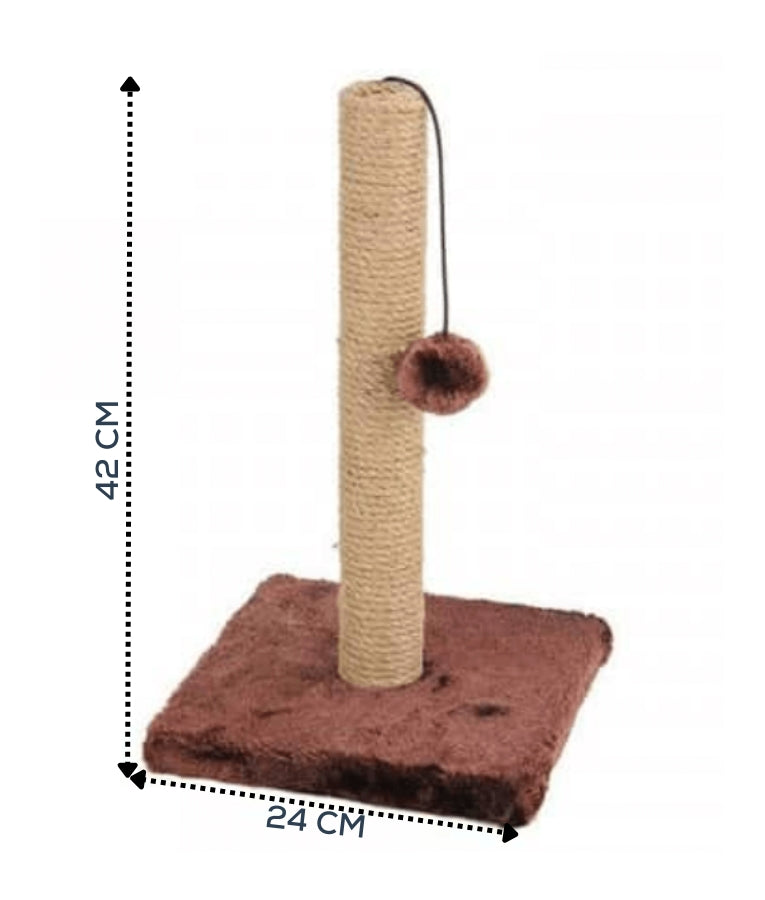 Pawise - Cat Scratching Post Fred, Robust Easy-Assembly Design, For Cats - 24 x 24 x 42cm