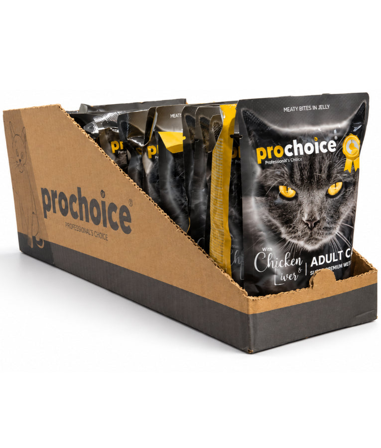 Prochoice - Adult Cat Bites With Chicken & Liver In Jelly 85g