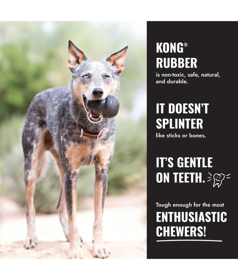 Kong - Extreme Dog Toy, Ultra-Durable Black Natural Rubber, For Dogs - S-XXL (7.6-15.2cm)