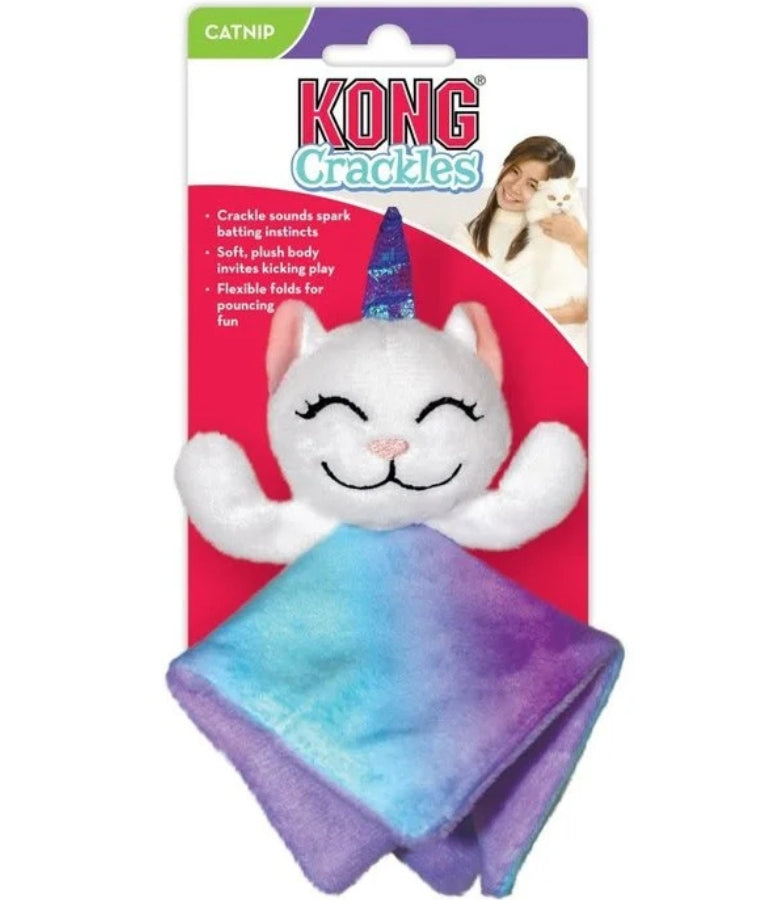 Kong - Crackles Caticorn, Catnip-Filled Plush With Crackle Sound, For Cats - 17x14x3cm