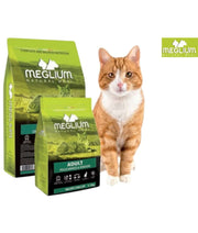 Meglium natural meal dry cat food with chicken, beef, and vegetables for balanced nutrition cat food