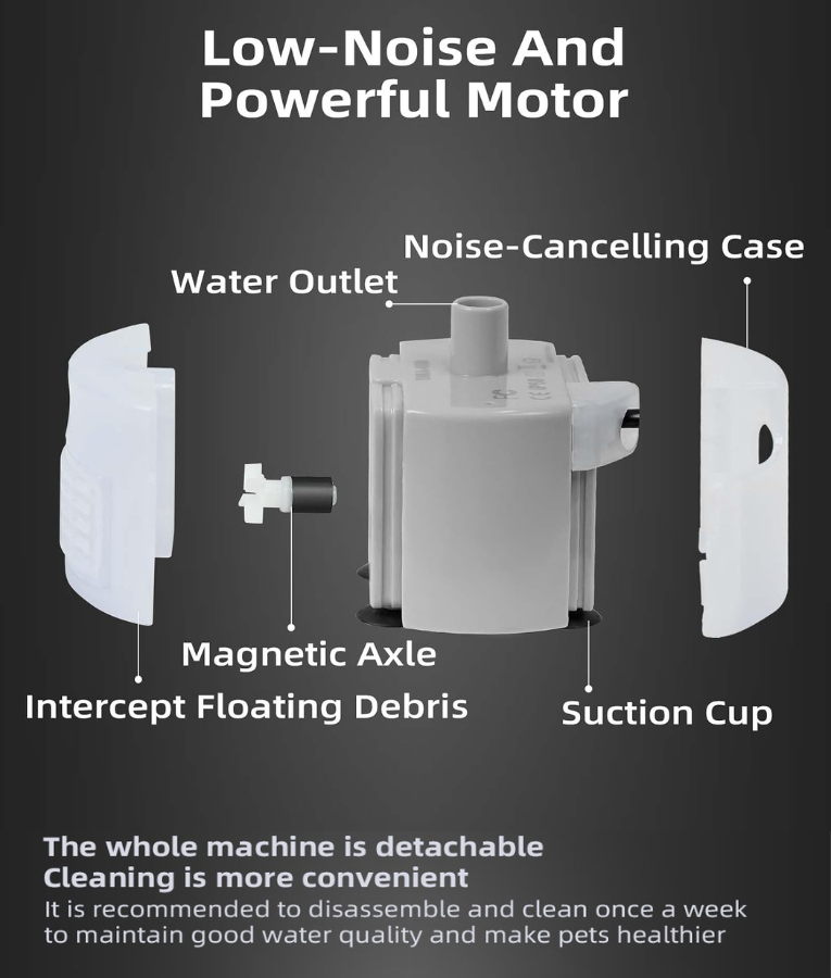 SMA-800 Water Pump - Submersible USB, DIY Replacement for Pet Water Fountains - DC 5V/1A, 160L/H