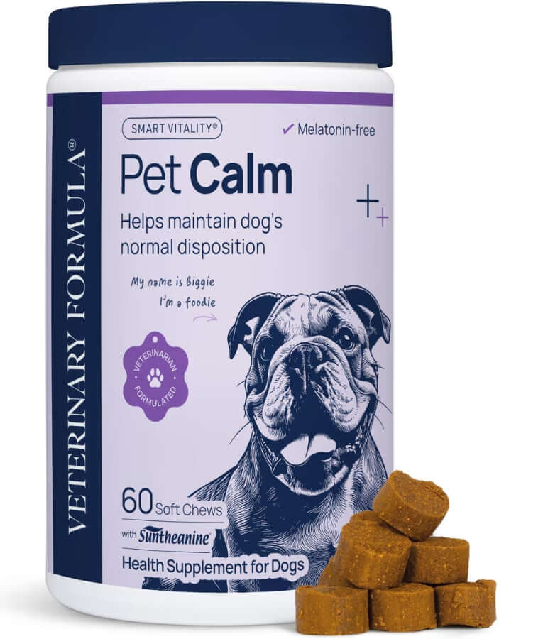 Synergy Labs - Pet Calm Soft Chews, L-Theanine & L-Tryptophan for Stress Relief, Dogs - 60 Soft Chews
