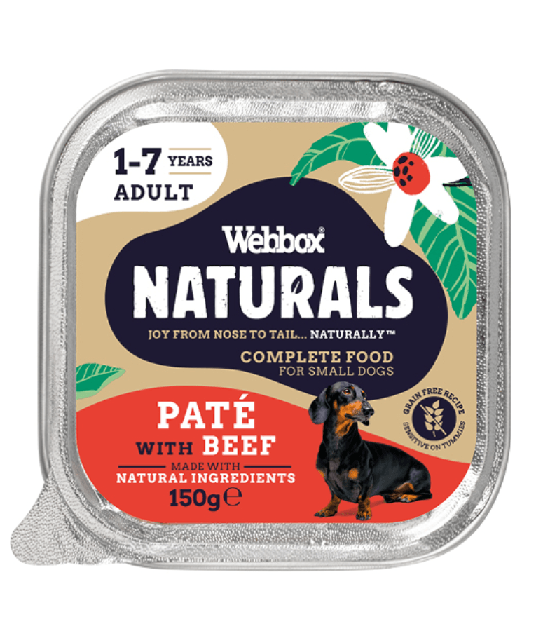 Webbox Naturals Adult Beef Pate Wet Dog Food 150g