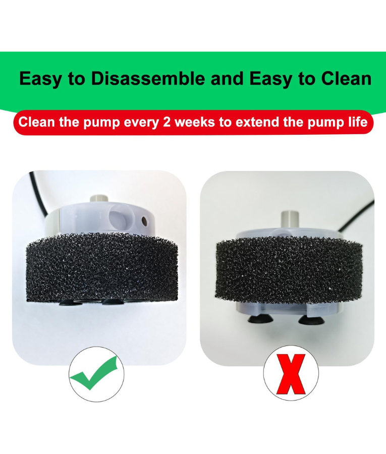 SMA-800 Water Pump - Submersible USB, DIY Replacement for Pet Water Fountains - DC 5V/1A, 160L/H