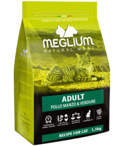 Meglium Natural Meal Adult Chicken, Beef & Vegetables Dry Cat Food 1.5kg - Balanced nutrition cat food