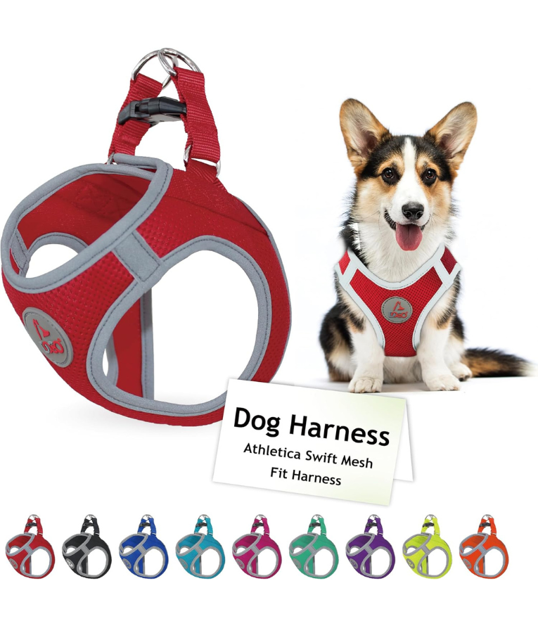 Doco - Athletica Quick Fit Dog Red Harness XXS, XS, S, M, L