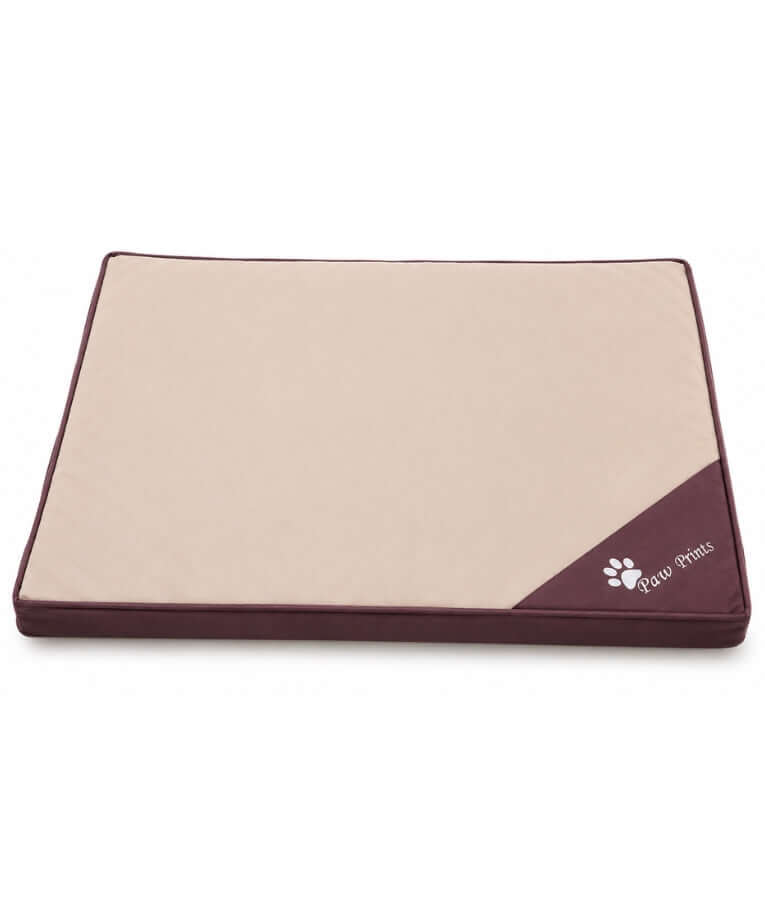 King Queen - Foam Mattress Dog Bed, Removable Zipper Cover, Caramel Latte - 90 × 65 × 8 cm