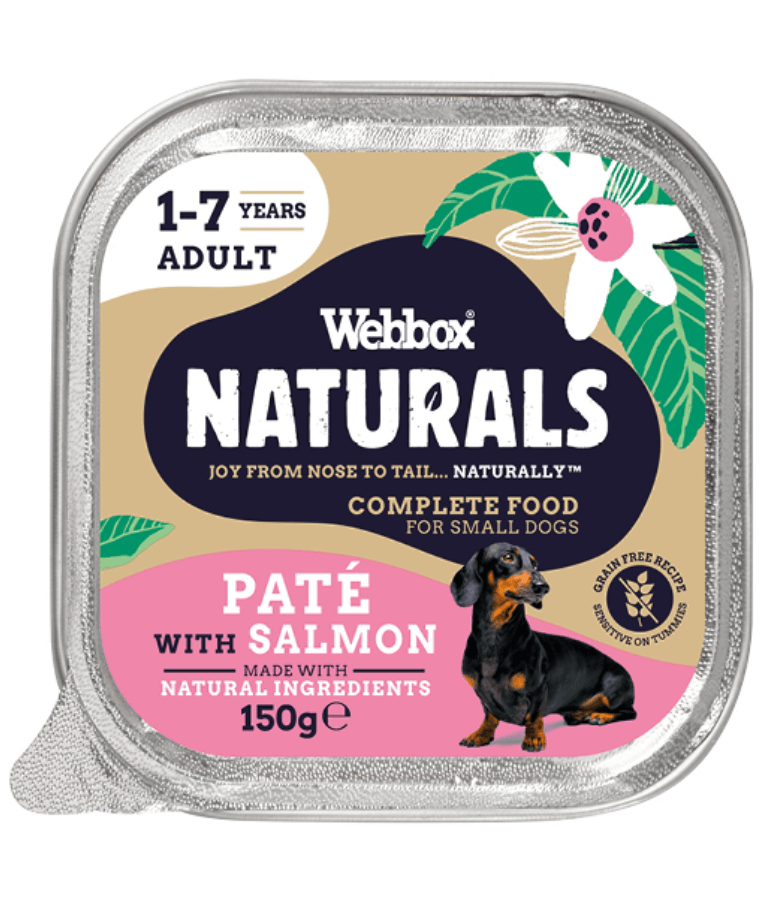 Webbox Naturals Adult Salmon Pate Wet Dog Food 150G