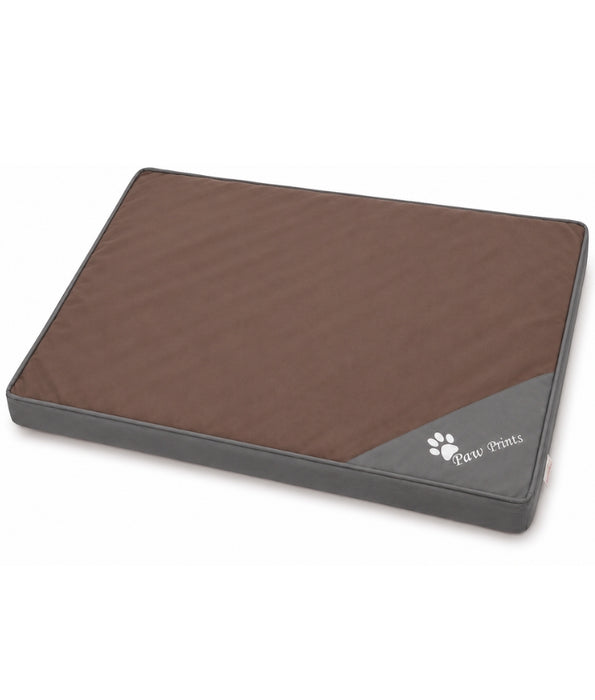 King Queen - Foam Mattress Dog Bed, Removable Zipper Cover, Dark Coffee - 90 × 65 × 8 cm
