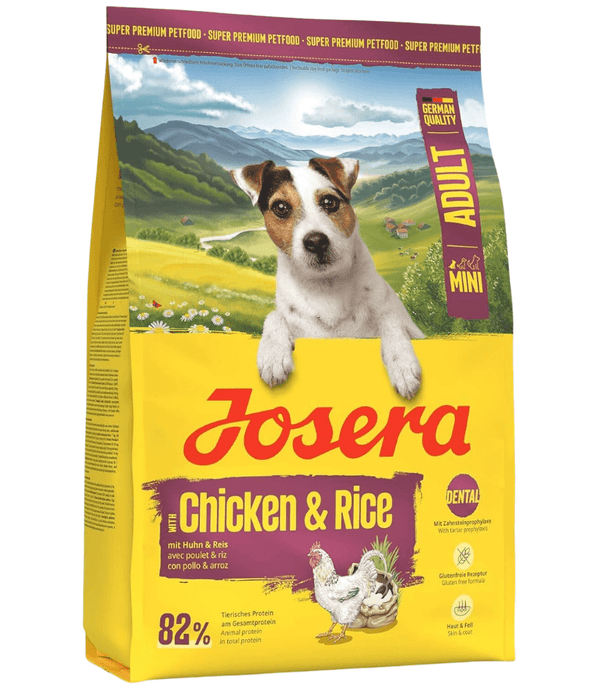 Josera - Miniwell Dry Dog Food – Poultry & Rice Small-Breed Adult, Small Kibble Size for Dental & Skin Support – 4.5 kg