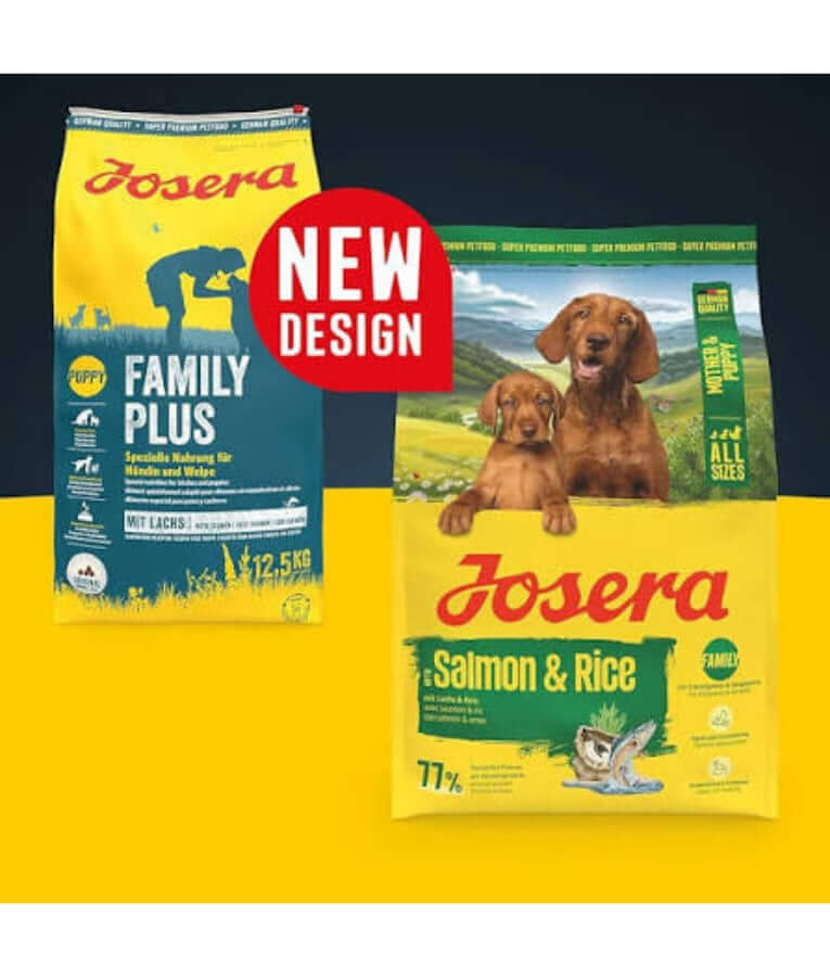 Josera - Family Plus Mother & Puppy, Salmon & Rice, Pregnancy & Puppy Growth, High Energy & Protein, Gluten-Free - 12.5 kg
