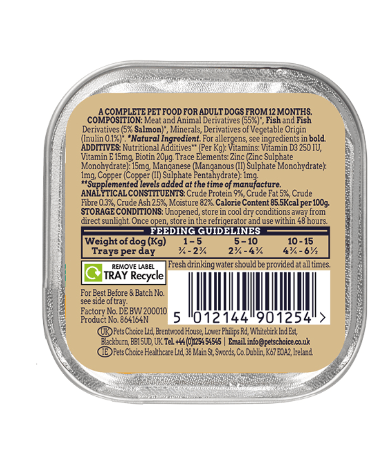 Webbox Naturals Adult Salmon Pate Wet Dog Food 150G