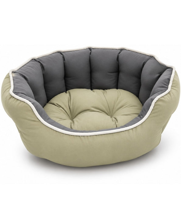 King Queen - Cozy Nest Pet Bed, Padded Bolster, Removable Cushion - 48 x 43 x 20 cm