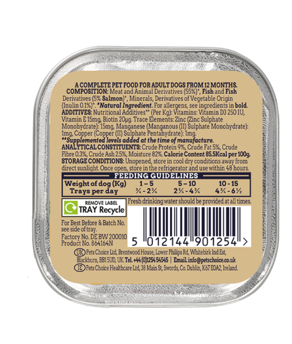 Webbox Naturals Adult Salmon Pate Wet Dog Food 150G