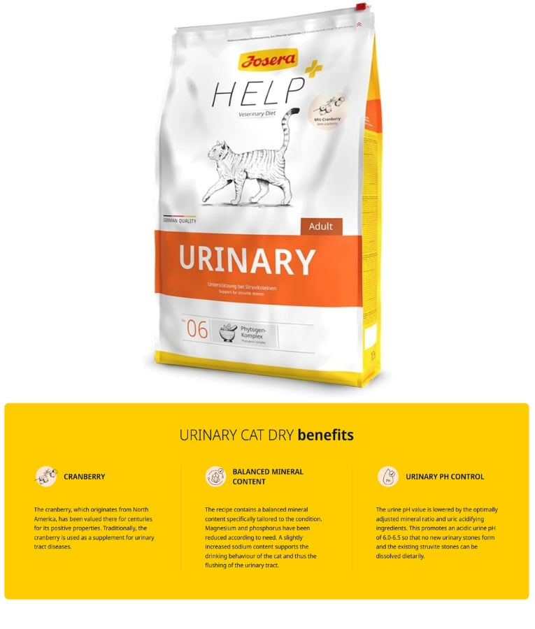 Josera - Help Urinary With Cranberry, Struvite Stone Support, Adult Dry Cat Food - 2kg