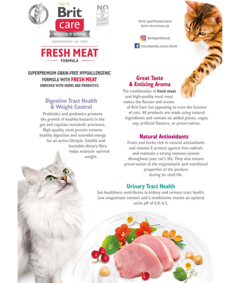 Brit Care - Senior Weight Control, Chicken, Grain-Free, Dry Cat Food - 2kg