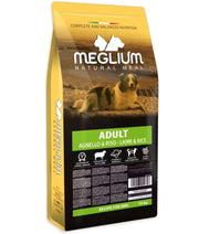 Meglium natural meal for dogs, 14kg, lamb and rice, hypoallergenic dog food for sensitive digestion.