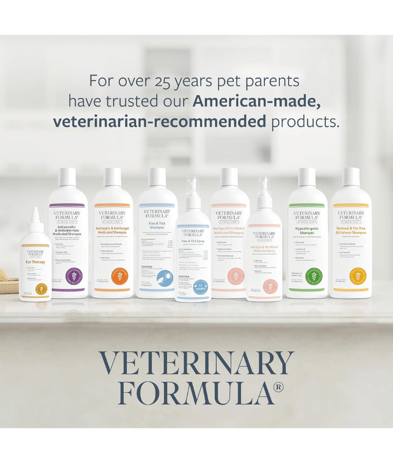 Synergy Labs - Veterinary Formula Clinical Care - Hot Spot & Itch Relief Medicated Shampoo, Lidocaine, Hydrocortisone & Colloidal Oatmeal, For Dogs & Cats - 473 mL