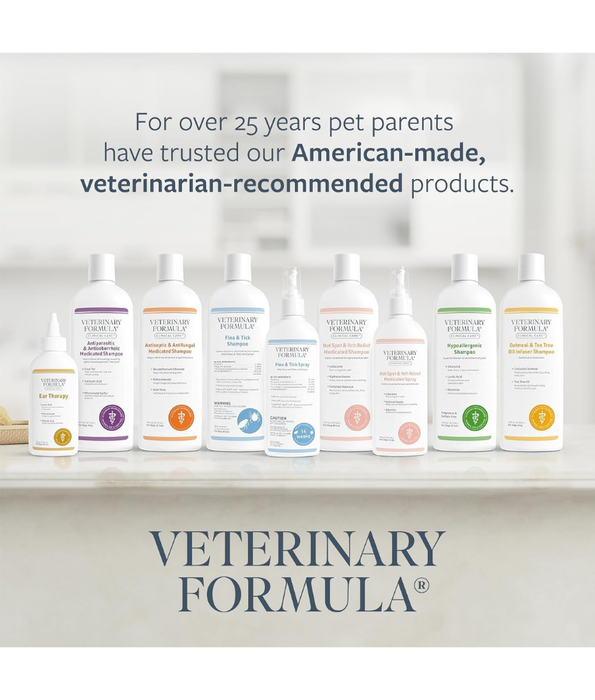 Synergy Labs - Veterinary Formula Clinical Care - Hot Spot & Itch Relief Medicated Shampoo, Lidocaine, Hydrocortisone & Colloidal Oatmeal, For Dogs & Cats - 473 mL