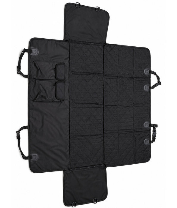 Car Seat Cover, Hammock Design With Zippered Side Pockets, For Dogs - 140 x 45cm