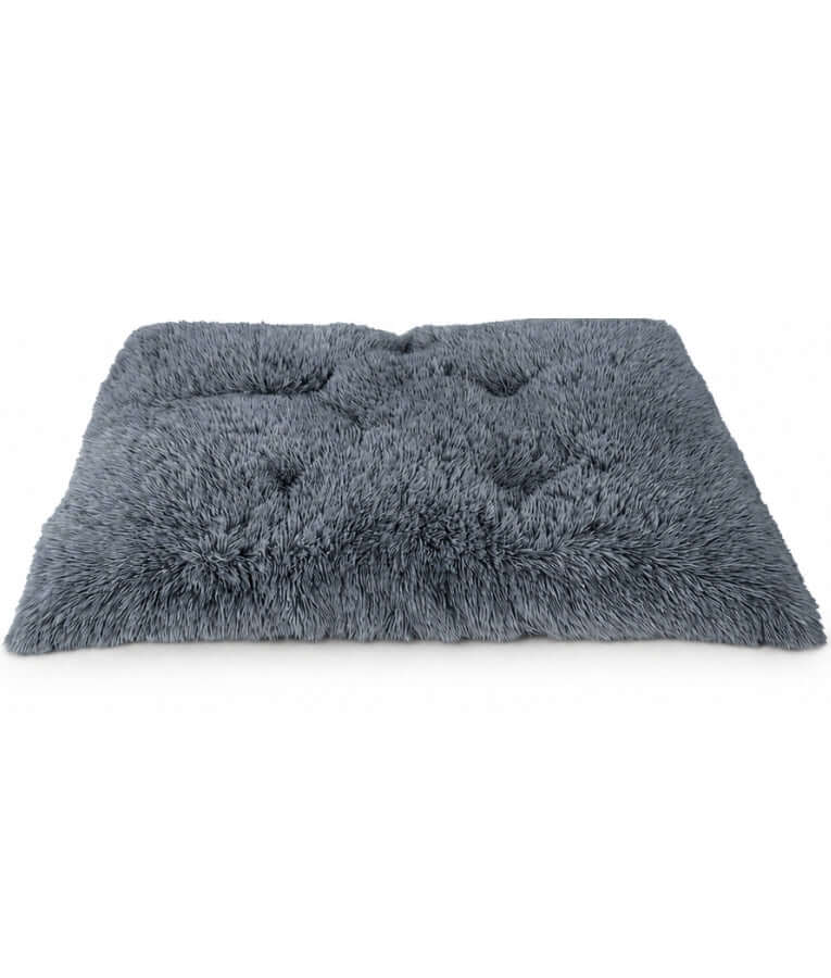 Cuddlove - Plush Crate Mattress for Dogs, Non-Slip Washable Cushion for Large Breeds - Dark Grey - 95 × 70 × 15 cm