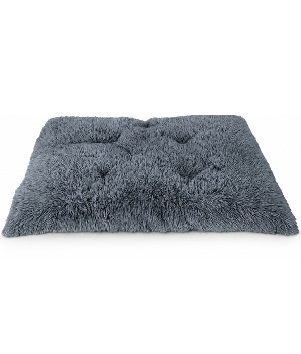 Cuddlove - Plush Crate Mattress for Dogs, Non-Slip Washable Cushion for Large Breeds - Dark Grey - 95 × 70 × 15 cm