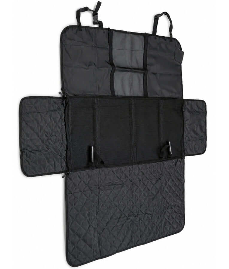 Car Seat Cover, Hammock Design With Velcro Pocket & Mesh Window, For Dogs - 200 x 130cm (Folded: 140 x 45cm)