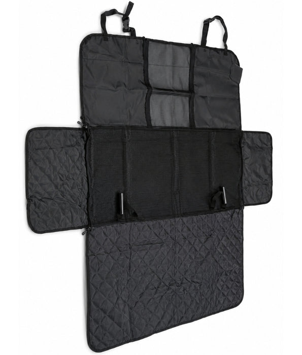 Car Seat Cover, Hammock Design With Velcro Pocket & Mesh Window, For Dogs - 200 x 130cm (Folded: 140 x 45cm)