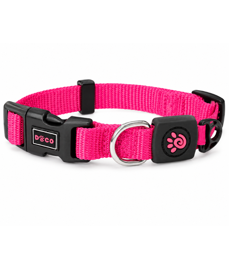 Doco - Dog Nylon Collar Pink