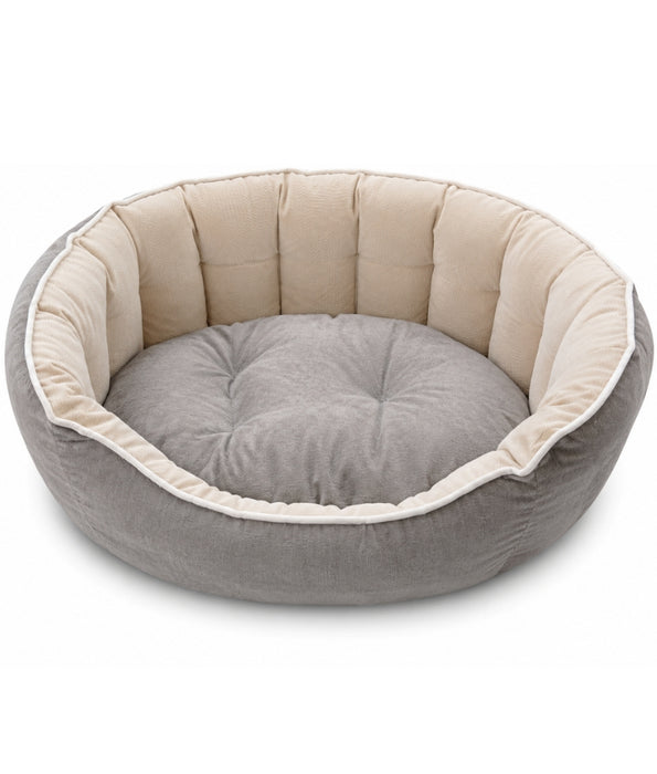 King Queen - Plush Bolster Pet Bed, High-Sided Comfort, Dog & Cat Bed - 70 × 60 × 20 cm
