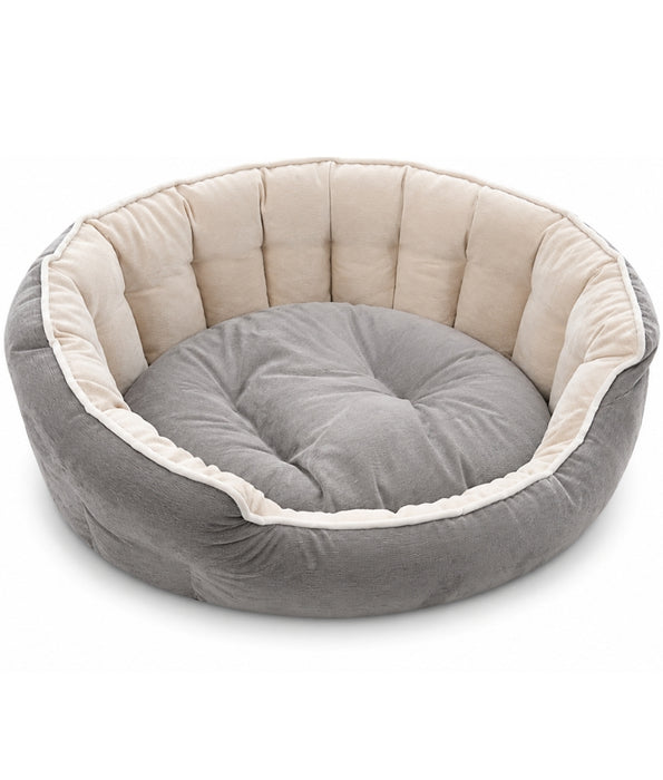 King Queen - Plush Bolster Pet Bed, High-Sided Comfort, Dog & Cat Bed - 70 × 60 × 20 cm