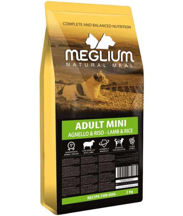 Meglium - Natural Meal With Lamb & Rice, Adult, Mini & Small Breed, Dry Dog Food - 2kg