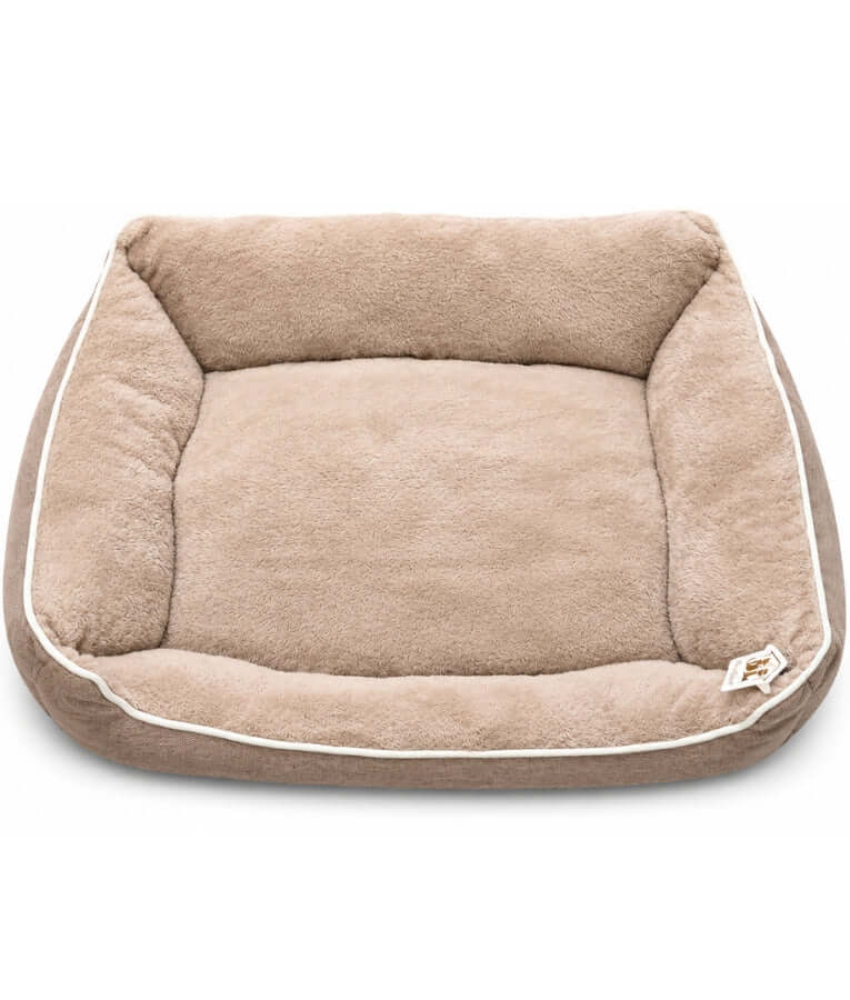 King Queen - Plush Bolster Pet Bed, Cozy Raised-Sided Comfort, Dog & Cat Bed - 70 × 60 × 20 cm