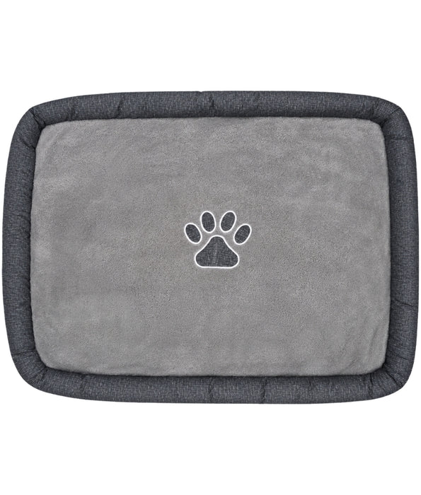 King Queen - Paw Prints Ribbed Dog Mat, Durable Everyday Lounging Bed - 95 × 80 × 7 cm