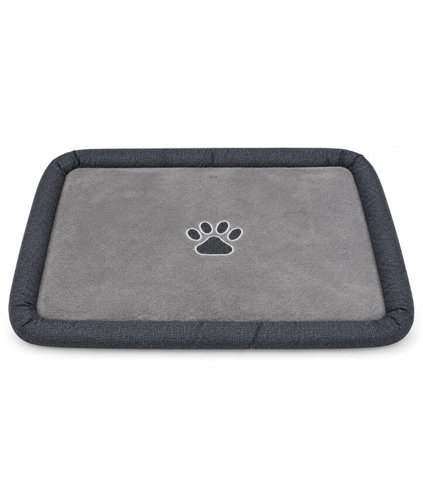King Queen - Paw Prints Ribbed Dog Mat, Durable Everyday Lounging Bed - 95 × 80 × 7 cm